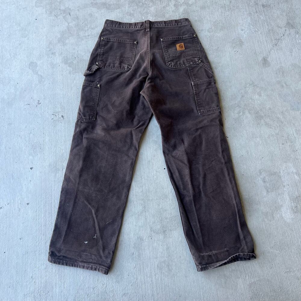 Carhartt brown double knee work wear carpenter pants - Picture 6 of 9